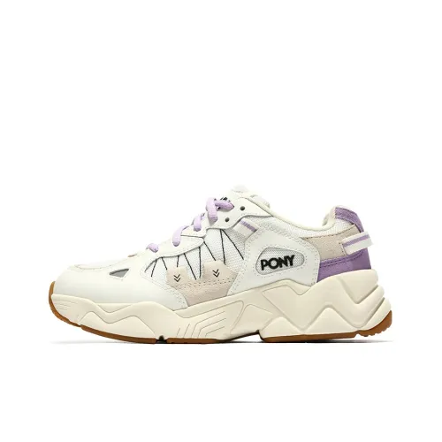 Pony Chunky Sneakers Women's Low-Top White/Purple