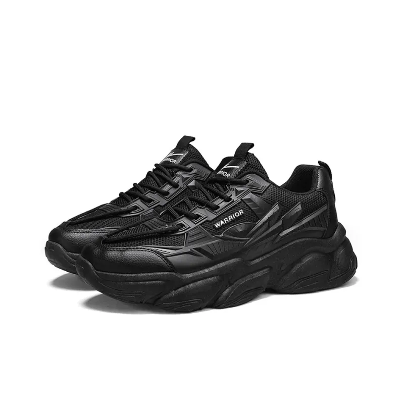 Warrior Mecha Collection Height Increasing Low Top Chunky Sneakers Men's Black Warrior-2