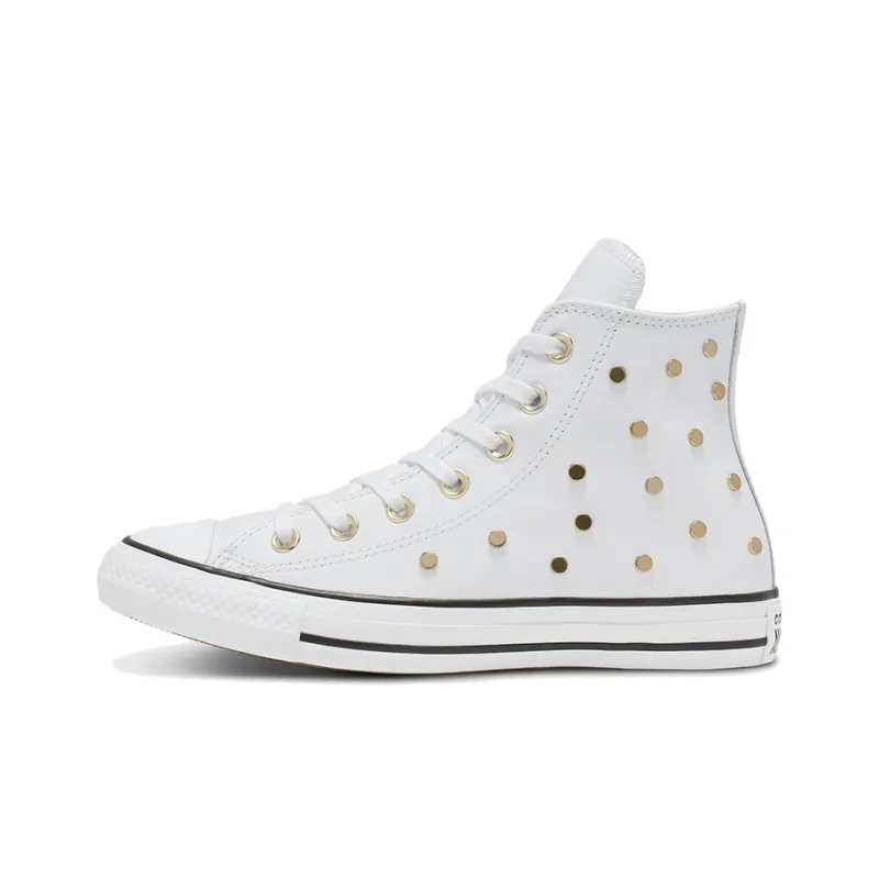 Converse Chuck Taylor All Star Studs High Top Leather Spot Rivet White Women's-0