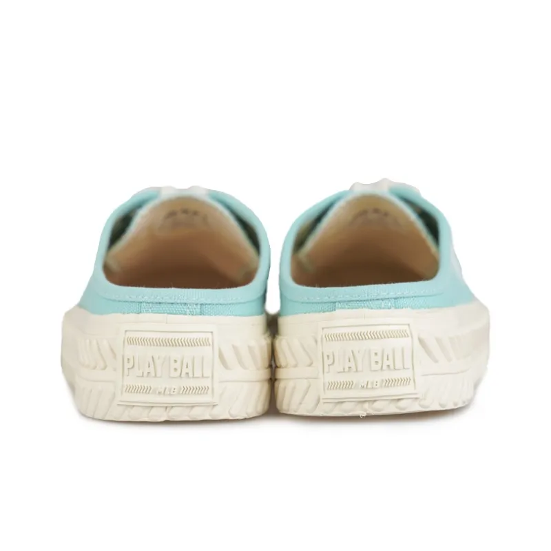 MLB Playball Mule Anti Slip Wear Resistant Low Top Canvas Shoes Unisex Green-3