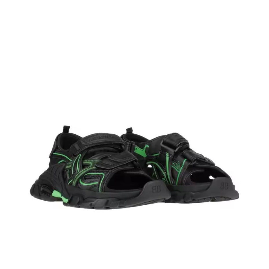 Balenciaga Women's Track Sandal 'Black Green' - POIZON