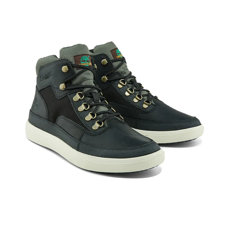 Timberland Ashwood Park Mid Leather And Fabric Hiker Boots 'Black'-3
