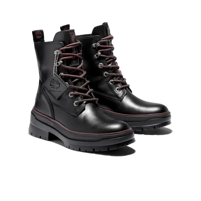 Timberland Premium 6 Inch Waterproof Boots 'Black Red' Women's-2