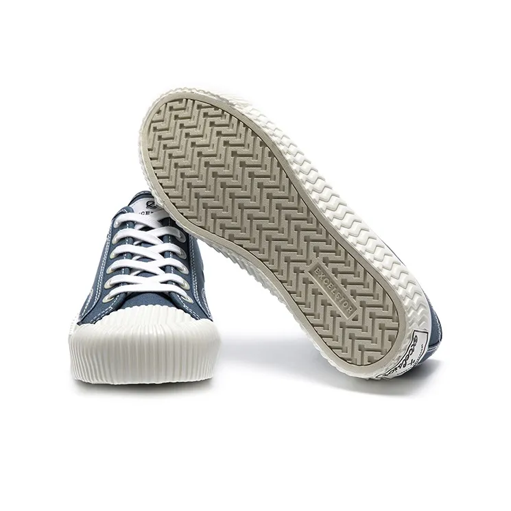Excelsior Canvas Shoes Unisex Low Top Deep Sea Blue-4