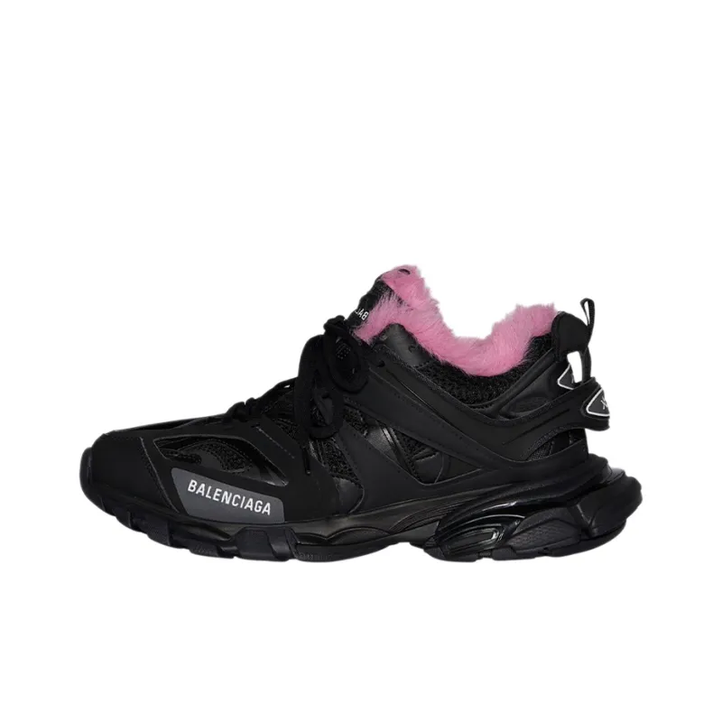 Balenciaga Track Fake Fur Black Pink Women's-0