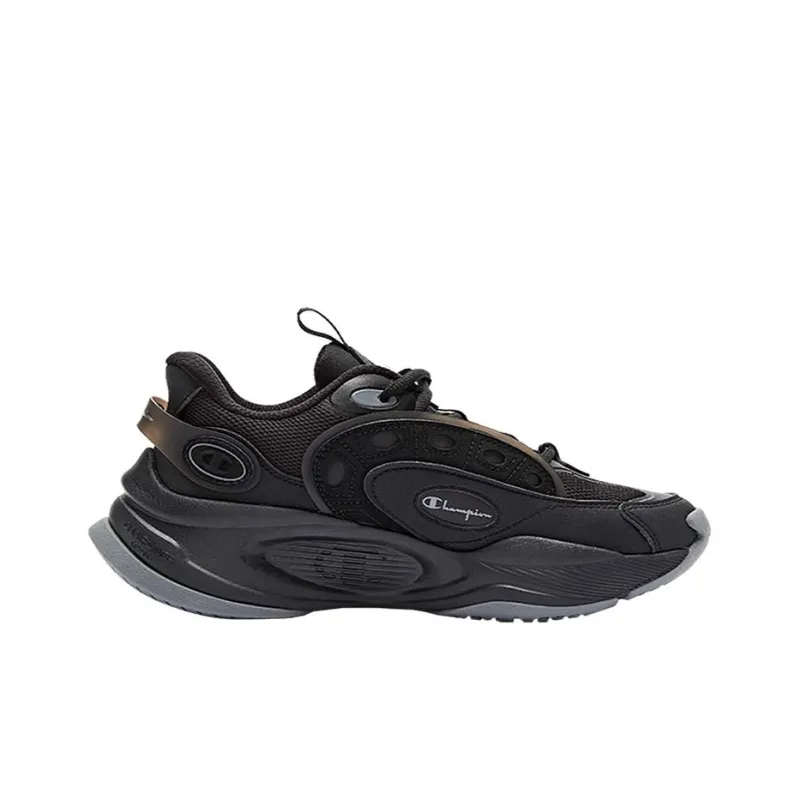 Champion Anti Slip Wear Resistant Low Top Chunky Sneakers Women's Black-1