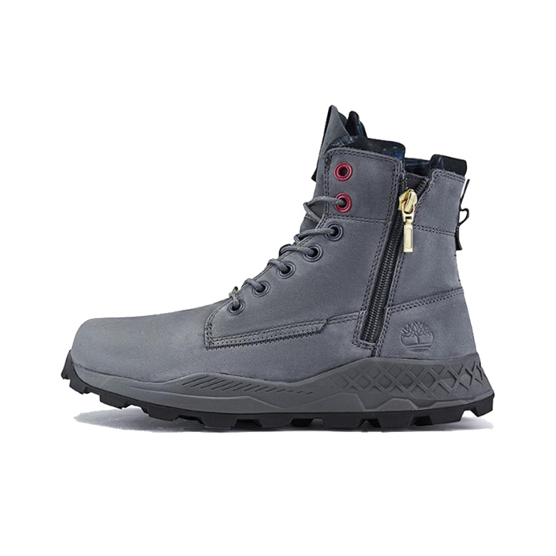 Timberland Brooklyn Side Zip Boots Medium Grey Nubuck