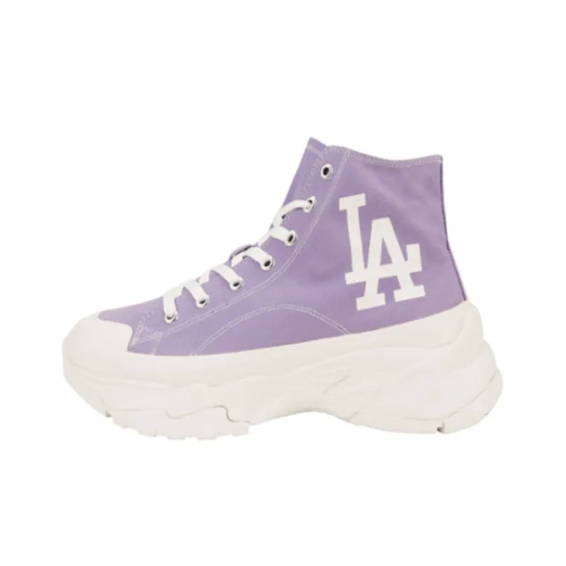 MLB Chunky High Canvas Shoes Unisex High Top Purple-0