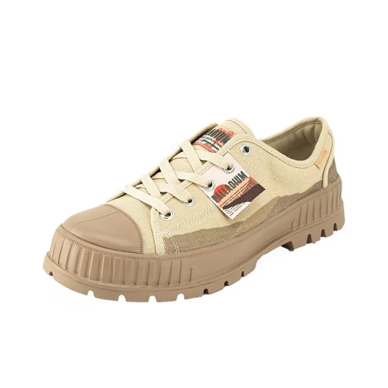 Palladium Pallashock Lo Oasis Abrasion Resistant Low Top Canvas Shoes Unisex Desert Yellow-2