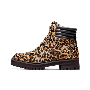 Timberland London Square Mid Hiker Boots 'Brown Leopard Print' Women's