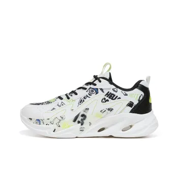 XTEP Lightning Chunky Sneakers Men Low Top Canvas White/Black