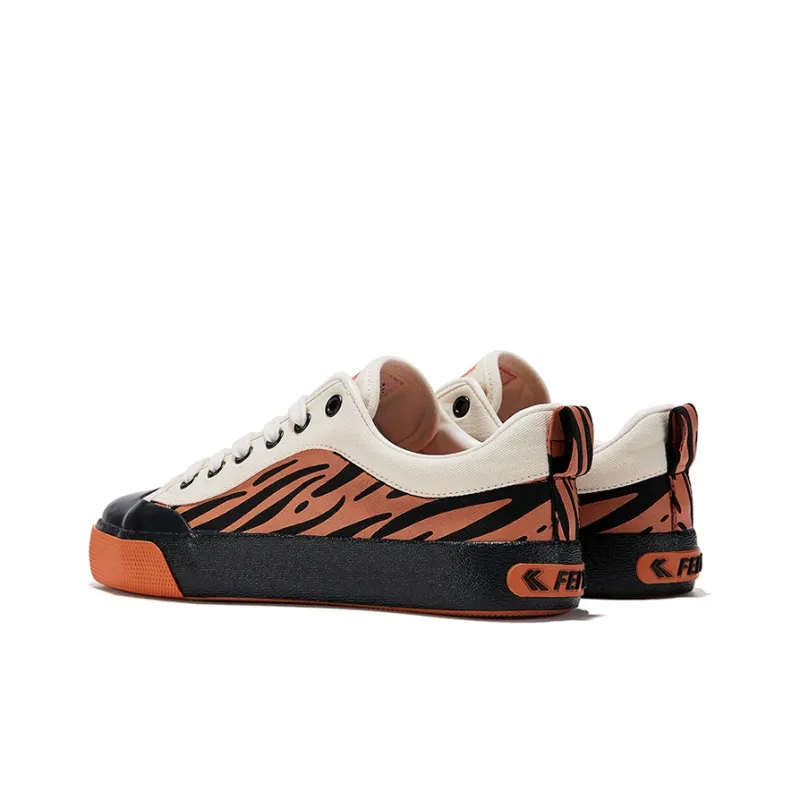 Feiyue Anti-Slip And Wear-Resistant Breathable Low-Top Canvas Shoes Unisex Beige/Orange/Black-3
