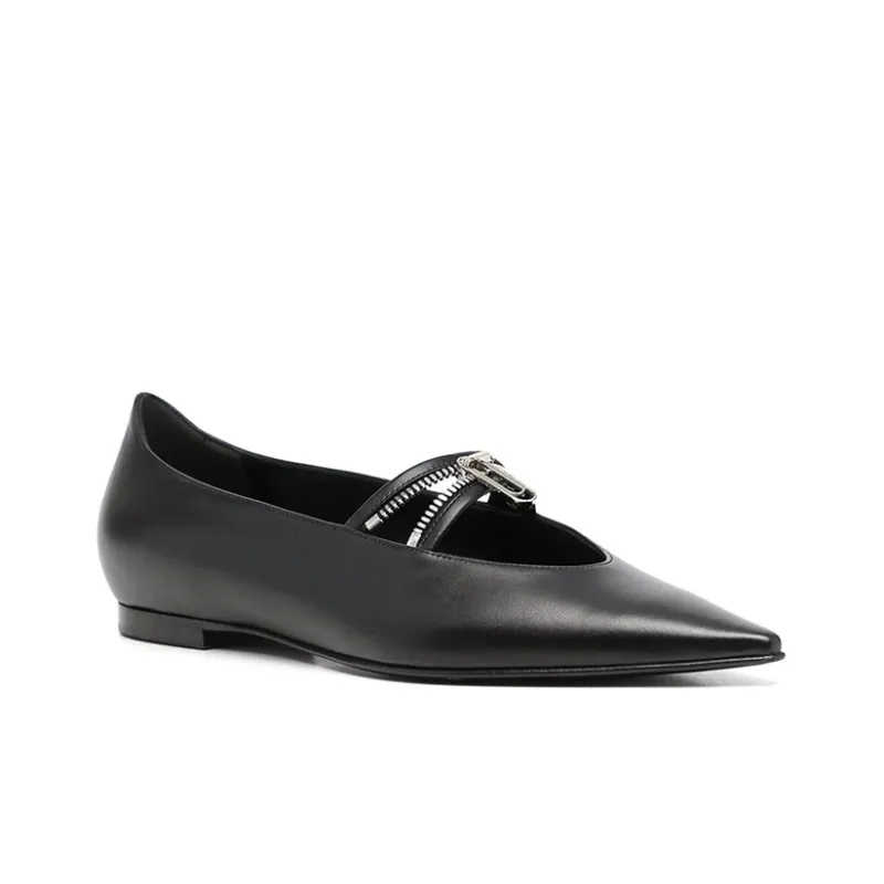 OFF-WHITE Paperclip-detail Ballerina Shoes Women's-2