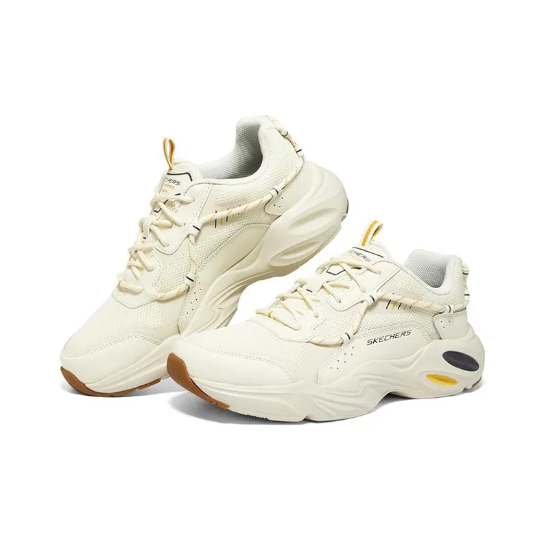 Skechers Stamina Airy D'Lites Cushioning Anti Slip And Wear Resistant Low Top Chunky Sneakers Men's Ivory-2