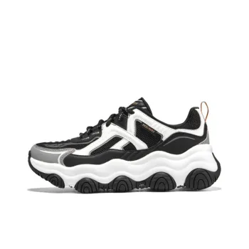 Skechers Rover X Bear Whoops Anti Slip Wear Resistant Low Top Chunky Sneakers Women's Black White