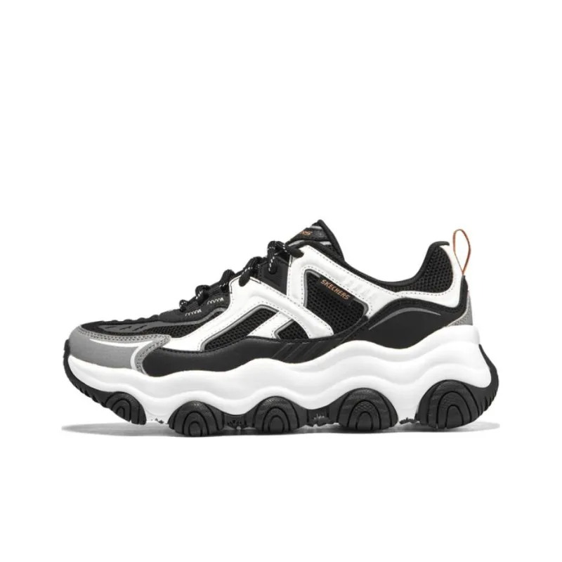 Skechers Rover X Bear Whoops Anti Slip Wear Resistant Low Top Chunky Sneakers Women's Black White-0
