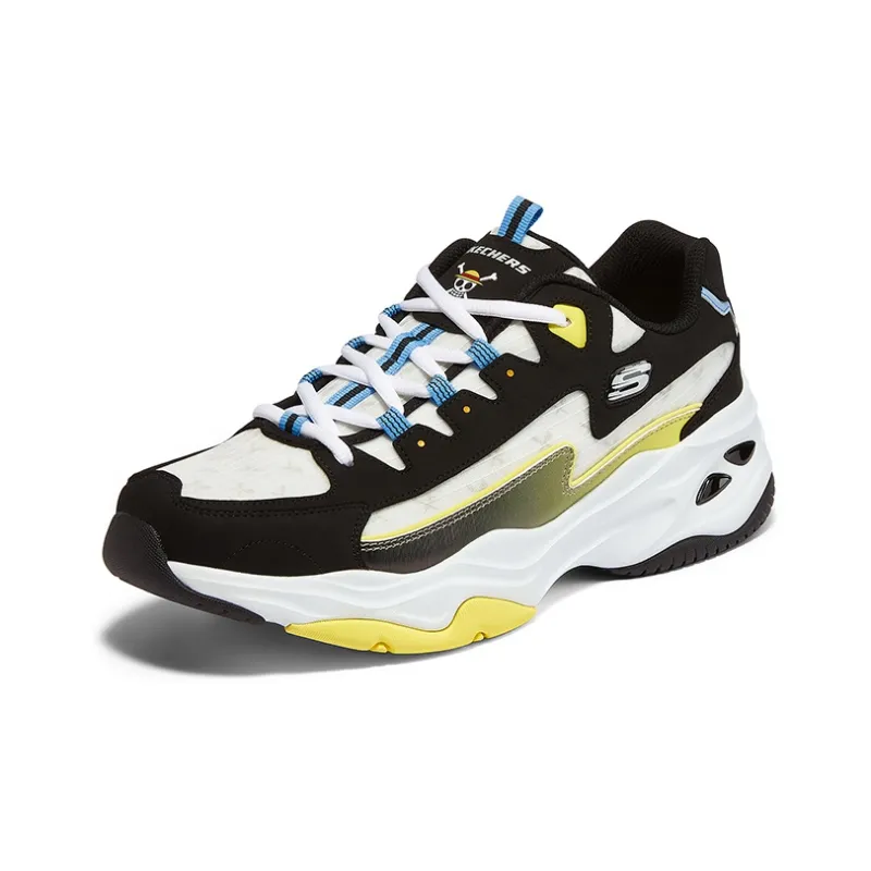 One Piece X Skechers D'Lites 4.0 Chunky Sneakers Women's Low Top Black/Colorful Color-2
