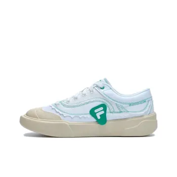 FILA FUSION CURVE Sealing Wax Canvas Shoes Women's Low Top White/Brown/Green