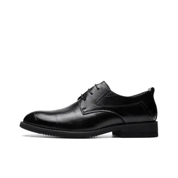 G.N.SHIJIA Dress Shoes Men Low Top Black/Brown