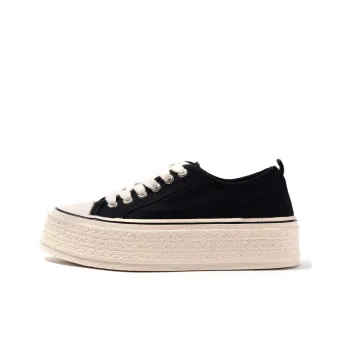 STEVE MADDEN Kiag Low-Top Canvas Shoes Women's Beige Black