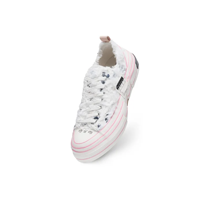 VESSEL Swan Dreams Low Top Canvas Shoes Unisex White Silver-3