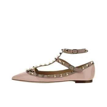 Valentino Rockstud Flat Shoes Women's Pink