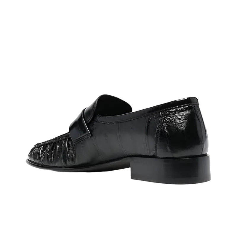 THE ROW Ruched-Detailed Almond Toe Loafers Women's-2