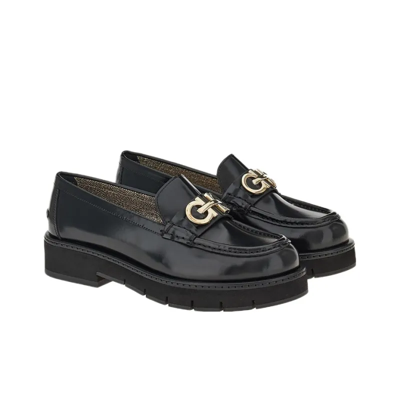 FERRAGAMO Ofelia Gancini-horsebit Loafers-1