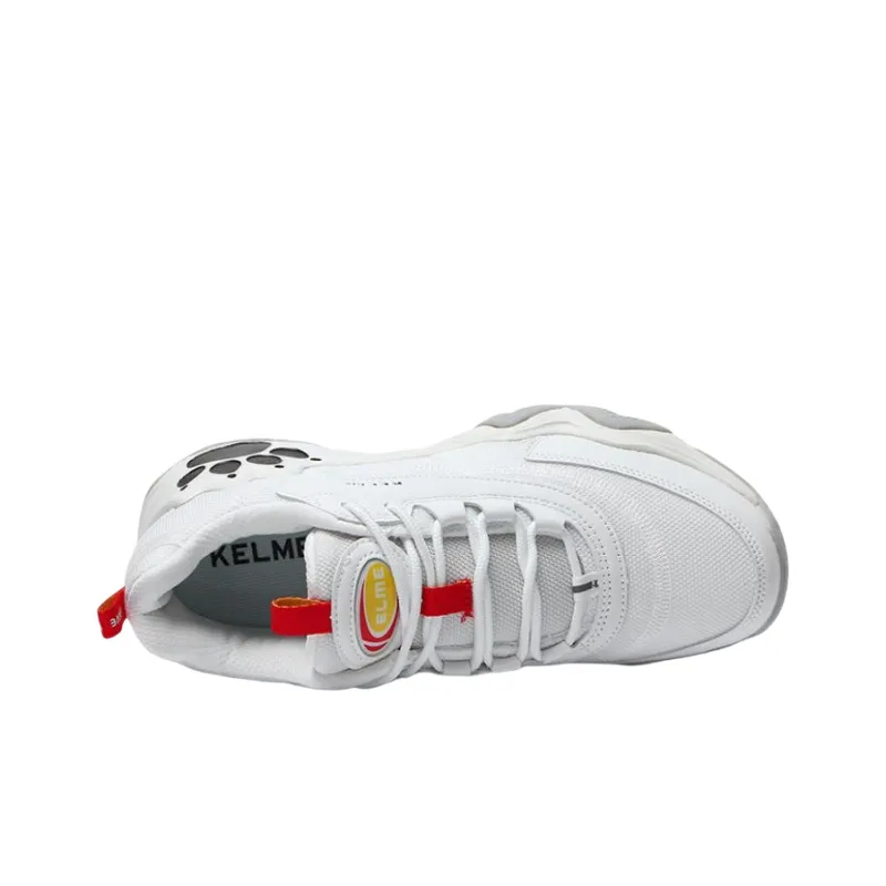 KELME Anti-Slip Wear-Resistant Low-Top Chunky Sneakers Unisex White-2