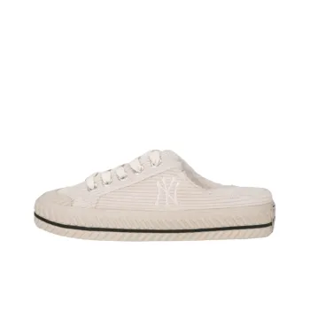 MLB Playball Mule Anti Slip And Wear Resistant Warm Low Top Canvas Shoes Unisex White