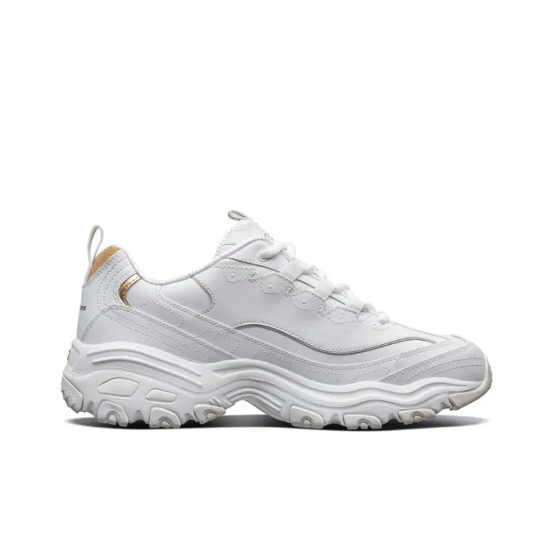 Skechers D'lites 1.0 Running Shoes White/Gold-1