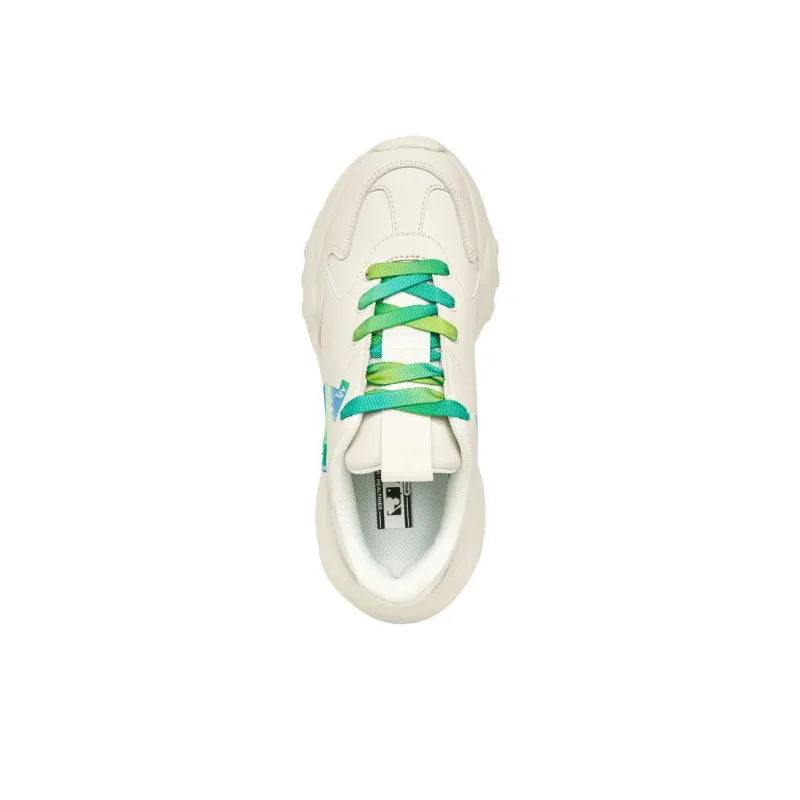 MLB Big Ball Chunky Chunky Sneakers Unisex Low Top Beige/Blue/Green-3