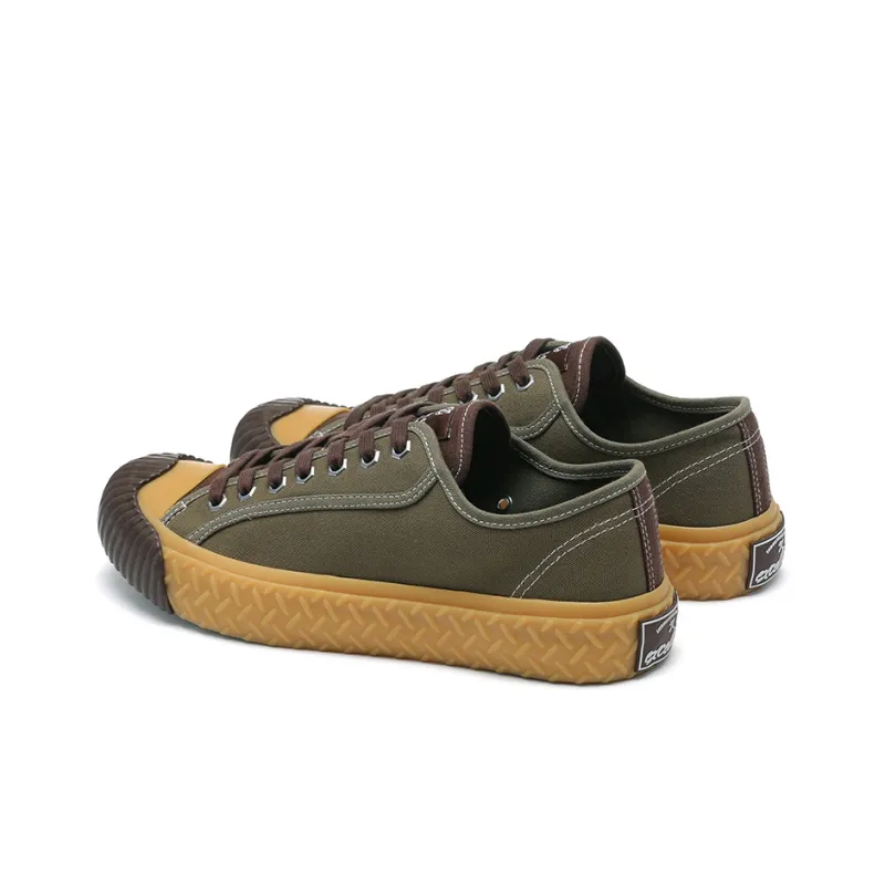 Excelsior Canvas Shoes Unisex Low Top Olive Green-2