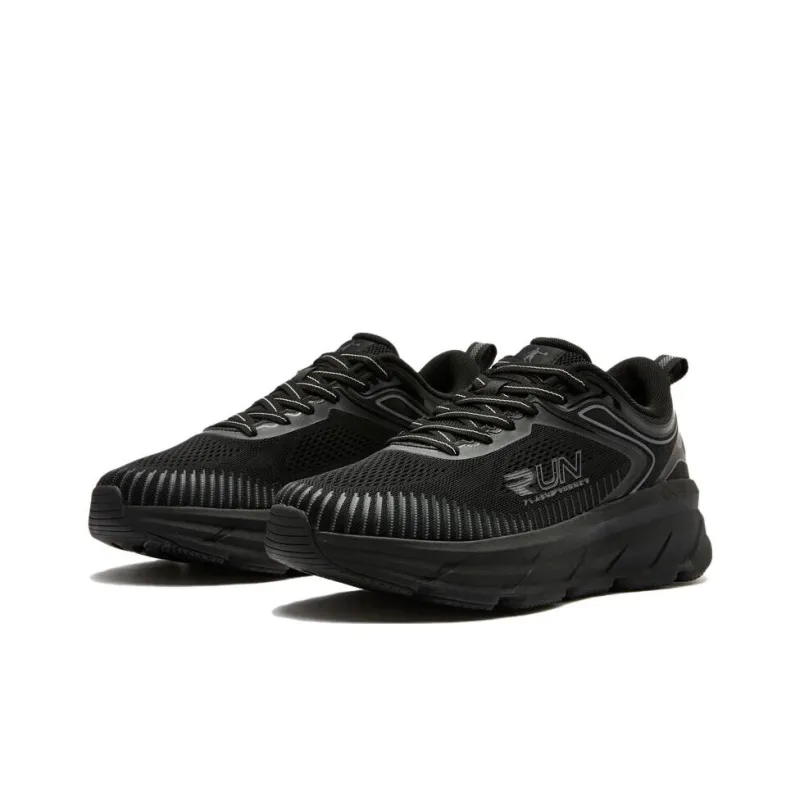 QIAODAN Anti Slip Wear Resistant Low Top Running Shoes Men's Black-2
