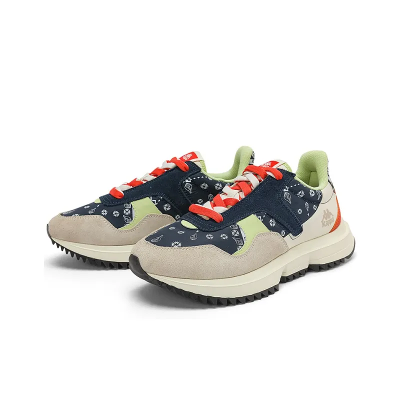 Kappa Cushioning Abrasion Resistant Lightweight Coverage Low Top Chunky Sneakers Unisex Blue White Brown-2