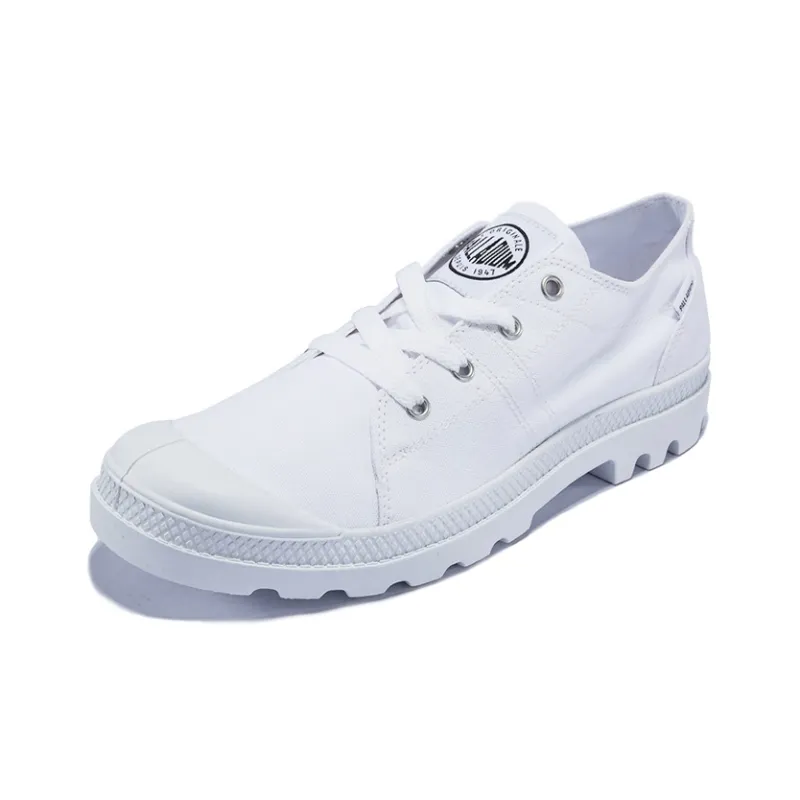 Palladium Pampa D3 Low Transparency Anti-Slip And Wear-Resistant Breathable Low-Top Canvas Shoes Men's White-1