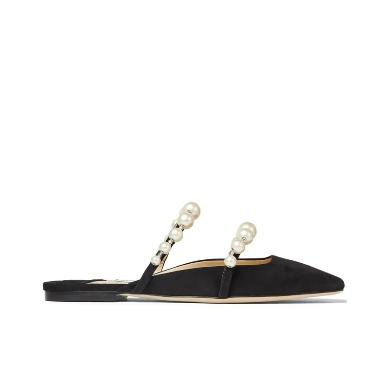Jimmy Choo Closed Toe Slippers Women's Black-1