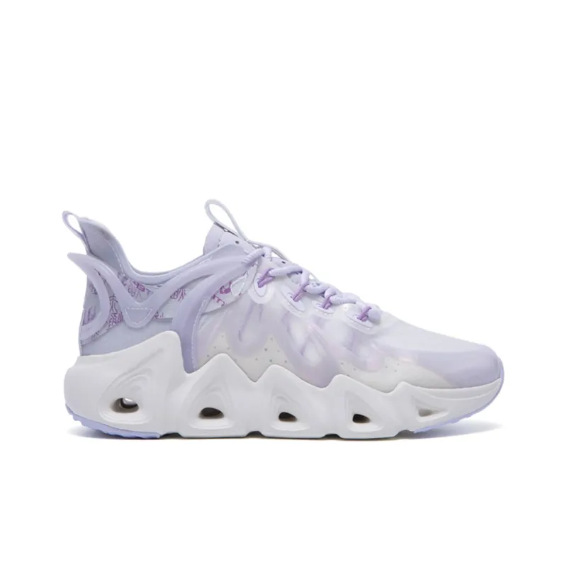XTEP Red Flame 2.0 Chunky Sneakers Women's Low Top Sail White/Light Purple-1