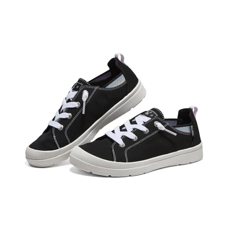 Skechers Bob's Slip Resistant, Abrasion Resistant, Breathable, Lightweight, Support Low Top Canvas Shoes Women's Black-2