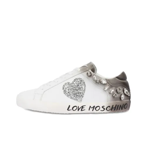 LOVE MOSCHINO Skateboard Shoes Women's Low-Top White