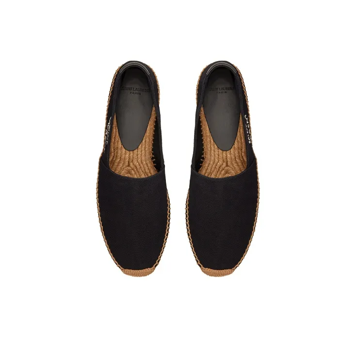 SAINT LAURENT Embroidered Espadrilles Black Women's-3