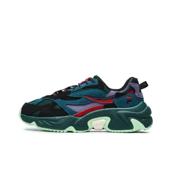 FACETASM x FILA FUSION Low Top Chunky Sneakers Women's Black Green