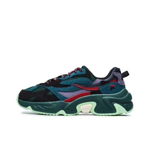 Facetasm X FILA FUSION RACCOON X FACETASM Chunky Sneakers Women's Low-Top Black/Plant Green