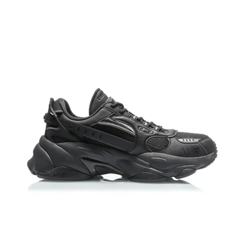 LiNing CF Alien Secret Silk Road Anti Slip And Wear Resistant Breathable Low Top Chunky Sneakers Men's Black-1