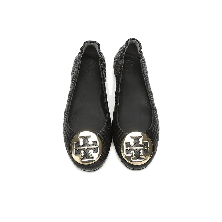 TORY BURCH Minnie Tory Burch Flat Shoes Women's Black Gold-3