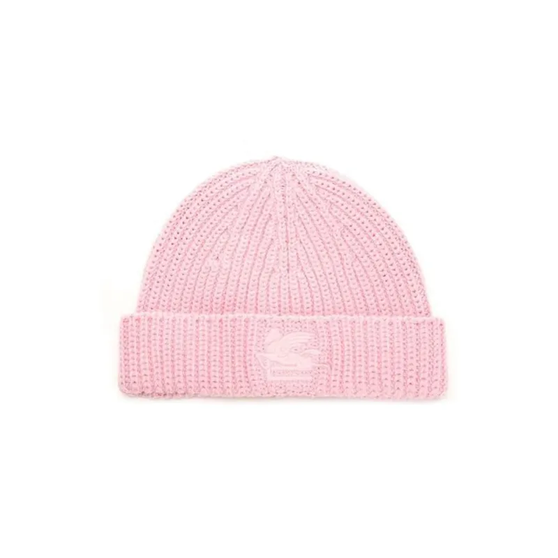 ETRO Logo-Embroidered Knitted Beanie-0