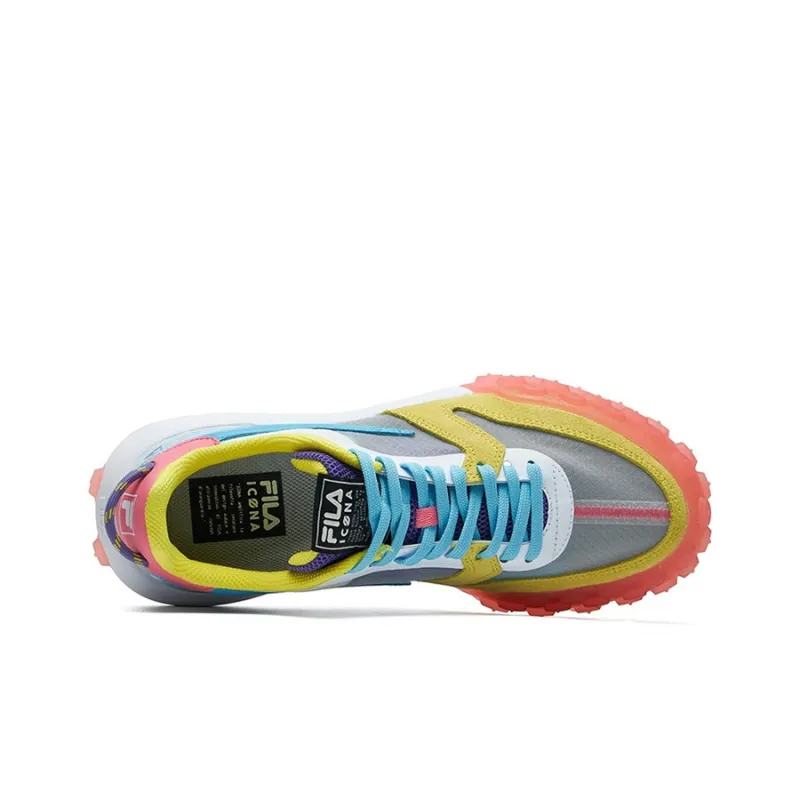 FILA Gara Chunky Sneakers Women's Low Top FILA White/Radiant Yellow-5
