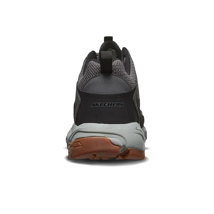 Skechers Stamina Cushioning Anti Slip Wear Resistant Breathability Low Top Chunky Sneakers Men's Gray Black-3