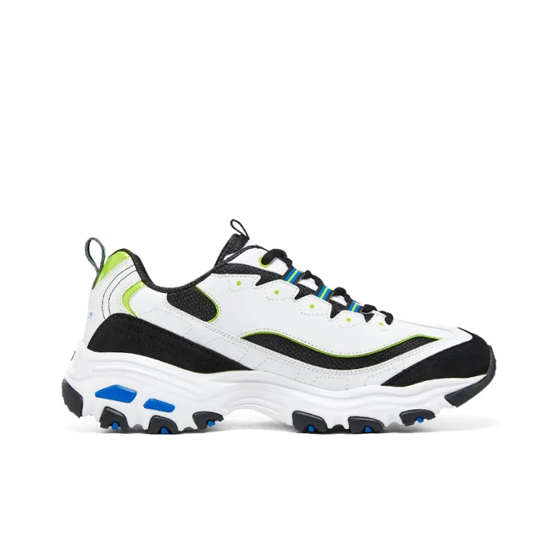 Skechers D'LITES 1.0 'White Black Neon Green'-1