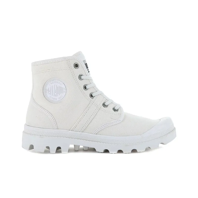 Palladium Slip Resistant, Abrasion Resistant, Breathable, Coverage, Cushioning High Top Canvas Shoes Men's White-1